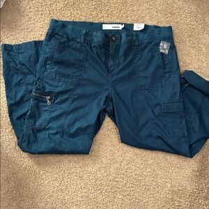 Women's Teal Cargo Pants NWT